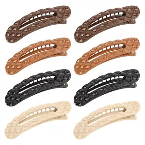 8Pcs Flat Hair Clip Flat Hair Claws Alligator Large Hair Barrette for Women Girl - Picture 1 of 7