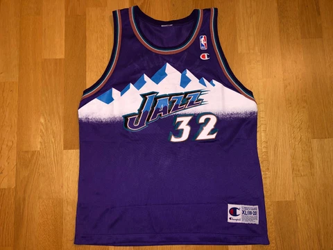 Vintage XL (18-20) Karl Malone Big Logo Utah Jazz NBA Jersey shirt trikot X565 Cover
