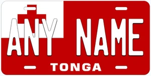 Tonga Flagge beliebiger Name personalisiert Neuheit Auto Nummernschild - Bild 1 von 3