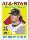 Gerrit Cole 2023 Topps 1988 Topps All Star Relic Jersey New York Yankees