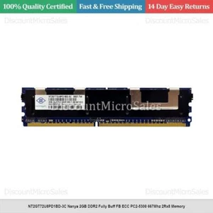 NT2GT72U8PD1BD-3C Nanya 2GB DDR2 Fully Buff FB ECC PC2-5300 667Mhz 2Rx8 Memory - Picture 1 of 1