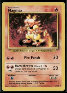 Pokemon Base Set #036/102 Magmar Uncommon, Lightly played - Picture 1 of 2