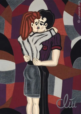 JACQUELINE DITT -  Slow Dancing 2008 Gemälde Erotik Kuss Tanz Bild - Bild 1 von 2