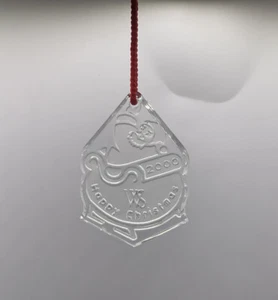 Waterford Crystal Society 2000 "Happy Christmas" Christmas Ornament - Picture 1 of 2