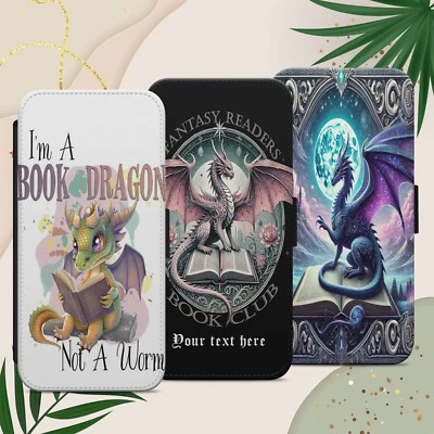 DRAGON FANTASY BOOK GOTH FLIP WALLET PHONE CASE COVER FOR IPHONE SAMSUNG PIXEL - Imagem 1 de 4