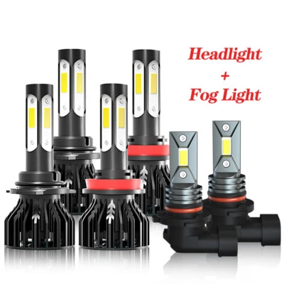 For Cadillac SRX 2010-2016 Combo LED Headlight High Low Beam +Fog Light Bulb 6x - Imagem 1 de 4