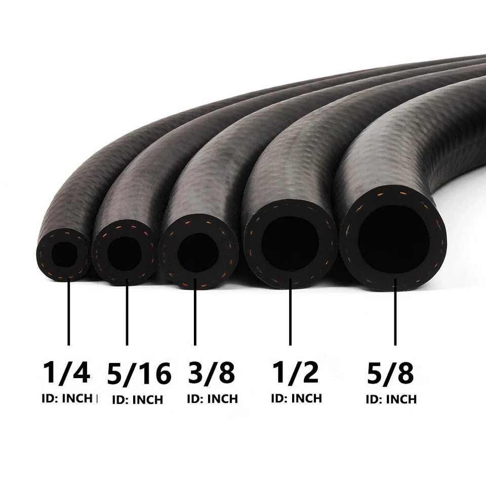 Fuel Line Hose Gas Lines Rubber NBR Push on Hose 5/32" 1/4" 5/16" 3/8" 1/2" 5/8" - Image 1 of 4
