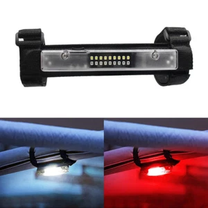 Motorcycle Truck LED Working Dual White Red Light Universal For Roll Bar Mount - Picture 1 of 2