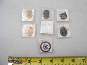SET 6 VICE PRESIDENT US CUSTOMS DEPUTY FBI ACADEMY MARSHAL SEAL BADGE SHIELD J - Picture 1 of 6