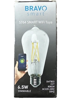 ST64 Filament Vintage DIMMABLE LED Bulbs | E27 Edison Screw | Energy Saving 6.5W - Image 1 of 2