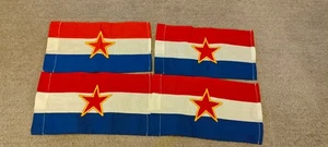 BANDERA ORIGINAL SFRJ CROACIA YUGOSLAVIA DOBLE CARA JNA AÑOS 70 - Imagen 1 de 8