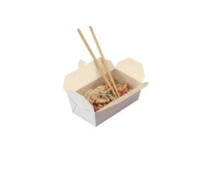 $ White Compostable Microwavable Food Box 1000ml Take away Street food (250) - Picture 1 of 1