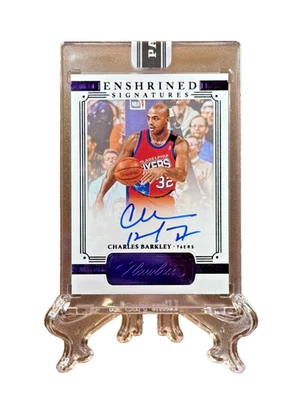Charles Barkley 2020-21 Panini Flawless Enshrined On-Card Auto Black Box 1-of-1 - Image 1 of 4