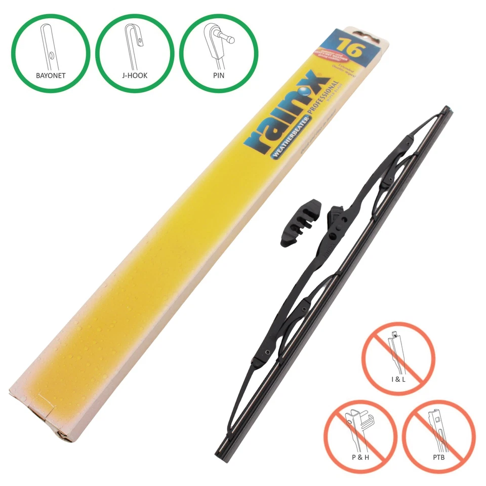 Rain-X RX30116 WeatherBeater Professional Wiper Blade 16 Inch- J-Hook Side Pin - Image 1 of 4
