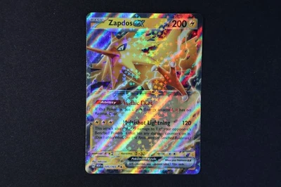Zapdos ex 145/165 Holo Shiny Pokemon TCG Card Scarlet Violet 151 2023 NEAR MINT - Image 1 of 2