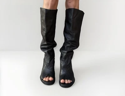 DDP A.S.98  AS.98 Airstep Leather Womens High Boots Avant Garde open toe size 41 - Image 1 of 4