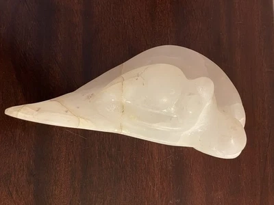 Grande escultura abstrata de jade branca - 11 x 5 - 6 lb - Imagem 1 de 4