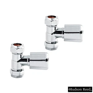 Hudson Reed Chrome Straight Radiator Valves RV004 - Picture 1 of 7