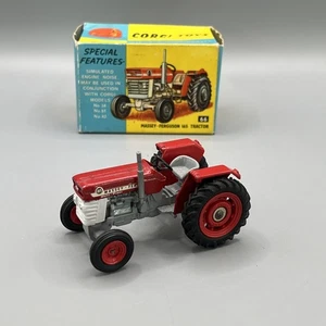 Corgi Toys No 66 Massey Ferguson 165 Tractor Red & Grey, Original Box, Excellent - Picture 1 of 13