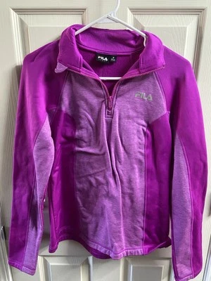 Camisa rosa Fila Youth Girls zíper médio quarto  - Imagem 1 de 4