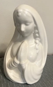 Haeger Madonna Ceramic Planter 9” x 6” Mary White Religious As Is - Picture 1 of 7