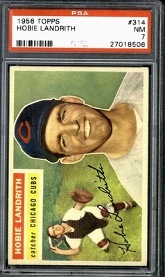 1956 Topps #314 Hobie Landrith - PSA 7 - Image 1 of 2
