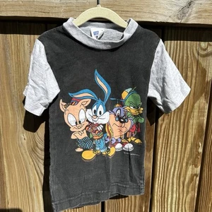 Rare Vtg Looney Tunes Tiny Toons Adventures Shirt Size 4T Cartoon Double Sided - Picture 1 of 6