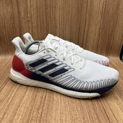 Adidas Solar Boost 19 White Tech Indigo Scarlet EG2362 Men’s Size 13 Sneakers - Image 1 of 4