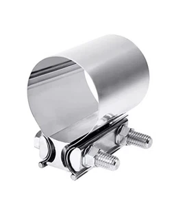 Zlirfy Stainless Steel Exhaust Clamp Band, Universal Widening Butt 2.25inch - Picture 1 of 6
