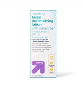Up & Up Nighttime /Morning Facial Moisturizing Lotion Sunscreen SPF 30,3 oz New - Picture 1 of 4