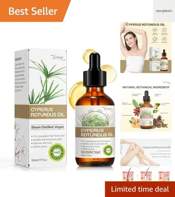 Aceite Cyperus Rotundus para depilación - Reduce el crecimiento y calma la piel 1,71 fl oz Foto 1 de 4