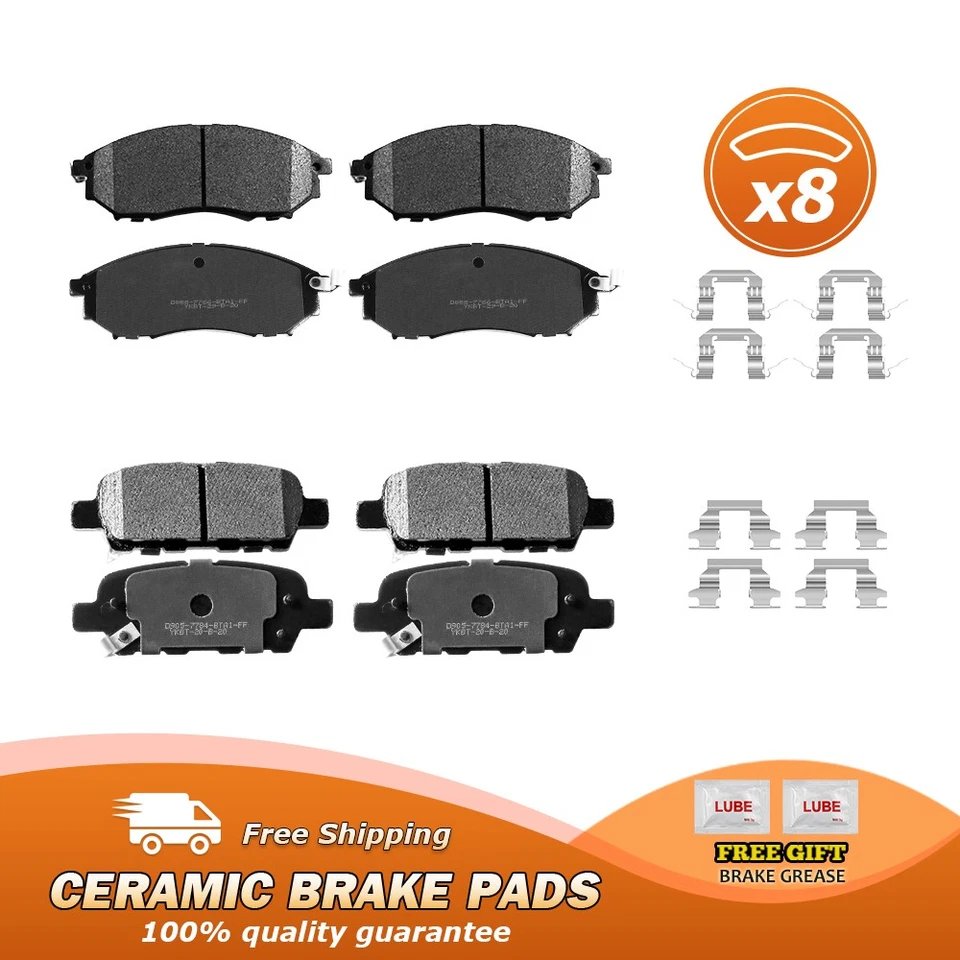 Pastillas de freno delanteras y traseras de cerámica para Infiniti G37 2013 2012 2011-2009 AWD sedán Foto 1 de 4