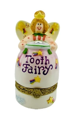Tooth Fairy Trinket Coin Box Debra Jordan Bryan Pennies From Heaven Hinged 4.5” - Image 1 of 4