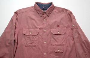 VTG 10 DEEP NYC ~OG BRASS KNUCKLES LOGO~ M CONVERTIBLE OXFORD WORK SHIRT - Picture 1 of 10