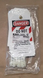 Pack of 25 Brady 66063 Red Stripe Lockout Tags DO NOT OPERATE B-851 - Picture 1 of 4