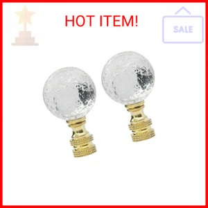 Crystal Glass Ball Lamp Finial Cap Knob,Diamond Knob Finials for Lamp Shades,Top - Picture 1 of 2