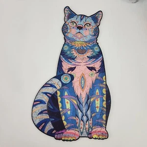 Wooden Blue Cat Jigsaw Puzzle, 200 pieces, 7.25" x 13.75", No box or Ref Picture - Picture 1 of 5
