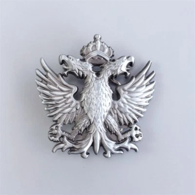 Antique Silver Russian Double Headed Empire Eagle Belt Buckle also Stock in US - Image 1 of 4