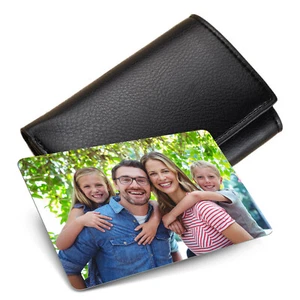 Personalised METAL Keepsake Mini Card for Wallet/Purse Insert Photo Gift Card - Picture 1 of 1