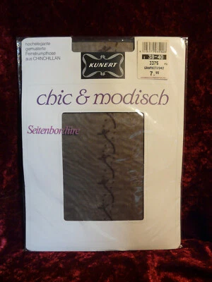 Nylon FEINSTRUMPFHOSE Strümpfe Perlon Gr.38-40 Seitenbordüre vintage - Bild 1 von 4