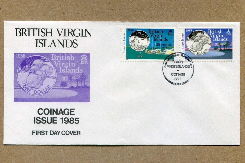 BRITISH VIRGIN ISLANDS, Coinage. First Day Cover Series 1985 FDC - Image 1 of 2