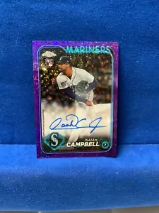 2024 Topps Chrome Isaiah Campbell Purple Speckle Auto - 240/299 - Picture 1 of 2
