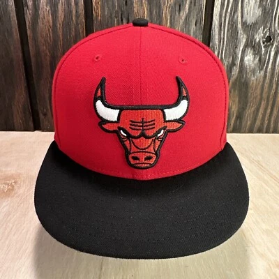 Chicago Bulls Sombrero New Era 7 1/4 Gorra Ajustada NBA Billete Plano Simple Liso Baloncesto Foto 1 de 4