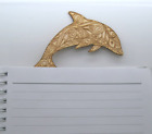 Doodle Dolphin laser Engraved Wooden Bookmark sustainable wood