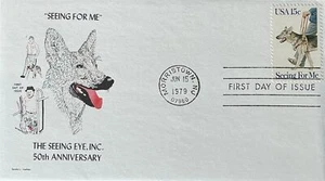 Sandra's Cachet 1787 Seeing Eye Inc. 50th Anniversary Dog - Picture 1 of 1