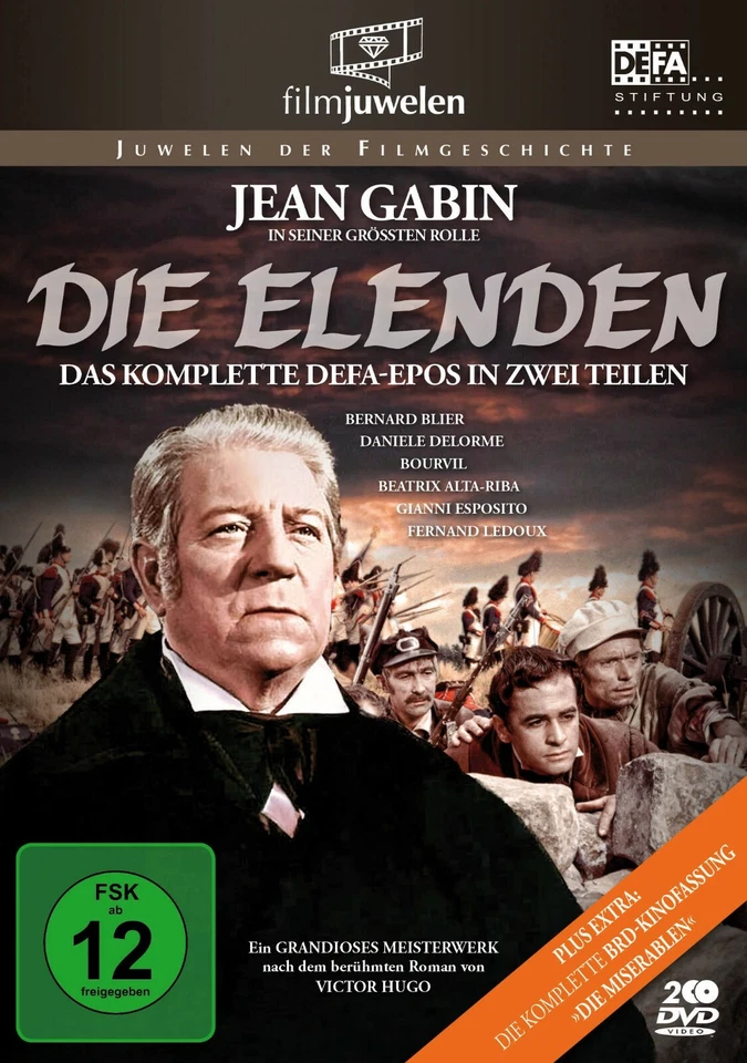 Die Elenden 1-2 (1958) - Jean Gabin - Die Miserablen - DEFA Filmjuwelen [DVD] - Bild 1 von 4