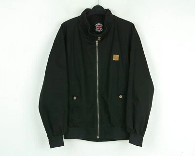 INDEPENDENT TRUCK COMPANY Mens S Bomber Racer Light Jacket Black Cotton Zip Top - Image 1 of 4