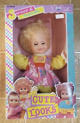 Vintage 1991 Cute Looks Baby Doll Goldberger Doll Mfg Co Blonde Hair Blue Eyes - Image 1 of 2