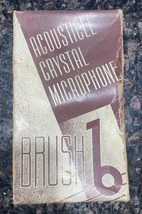 Vintage Mid Century Modern MCM Acousticel Crystal Microphone BA-106 Ohio USA+Box - Picture 1 of 7