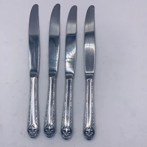 4 Holmes & Edwards inlaid LOVELY LADY Knives Silver Plate #732 - Picture 1 of 7